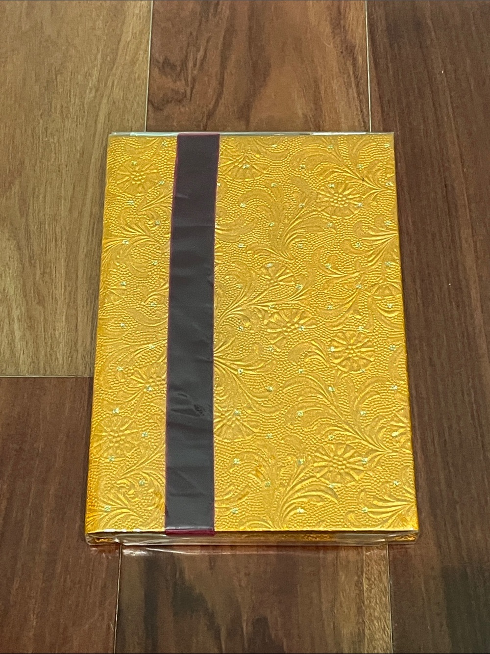 Golden Yellow Embossed Notebook - Picture 2 of 3